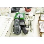 A 4.0 MEGA PIXEL CAMCORDER, AN OLYMPUS PANORAMA FILM CAMERA, BT PORTABLE HOME TELEPHONE, A NOVELTY