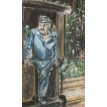 SONIA RATCLIFFE (1939) PASTEL DRAWING 'Railway Man' Signed and dated (19)'91, lower right and