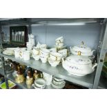 PROBABLY IRISH BONE CHINA PART DINNER, TEA AND COFFEE SERVICE FOR 6 PERSONS, 78 PIECES, INCLUDING