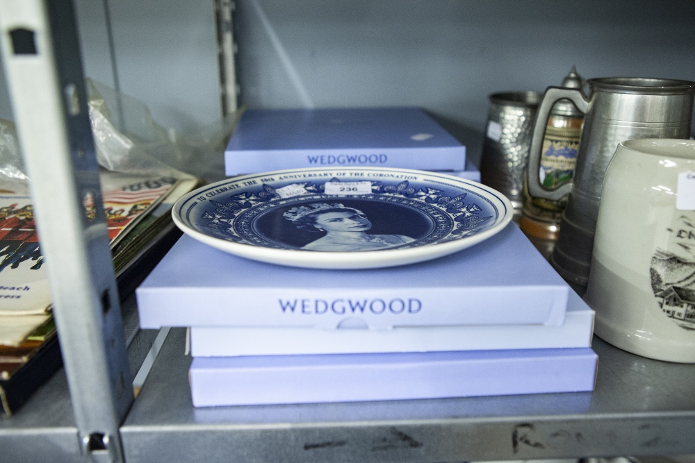 SIX WEDGWOOD WALL PLATES