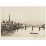 LOUIS WHIRTER (1873-1932) ARTIST SIGNED LIMITED EDITION ORIGINAL ETCHING Auld Brig O'Ayr' from the