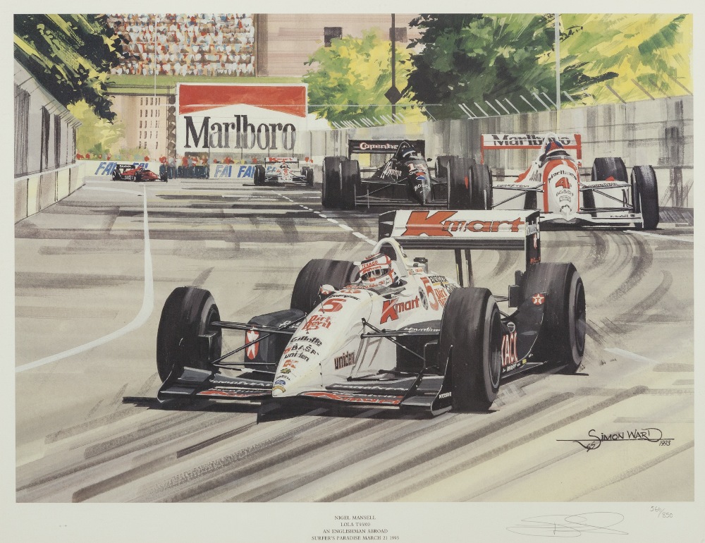 TONY SMITH ARTIST SIGNED REPRODUCTION COLOUR PRINT 'Il Leone - World Champion' Autographed by