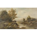 F.R. OFFER (Late Nineteenth/early Twentieth Century) OIL PAINTING ON CANVAS An upland river