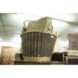 A QUANTITY OF WICKER BASKETS