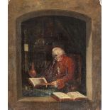 BRITISH SCHOOL (Nineteenth Century) OIL PAINTING ON MILLBOARD A Gentleman in Eighteenth Century