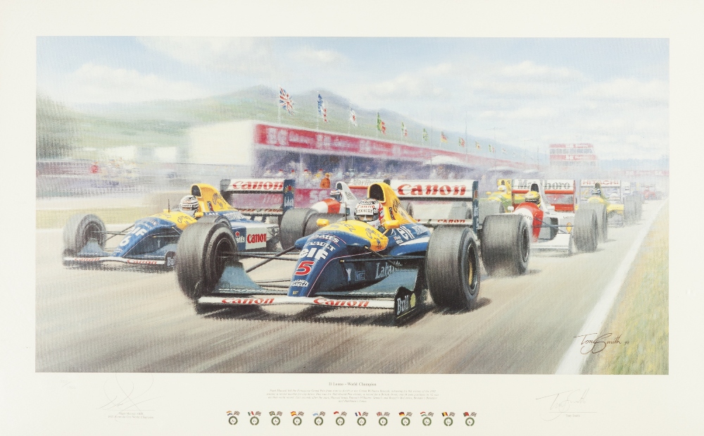 TONY SMITH ARTIST SIGNED REPRODUCTION COLOUR PRINT 'Il Leone - World Champion' Autographed by - Image 2 of 3