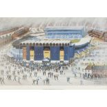 BERNARD McMULLEN ARTIST SIGNED LIMITED EDITION COLOUR PRINT 'Farewell to Maine Road', (402/1000)