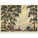 JAMES PRIDDEY (1916-1980) THREE ARTIST SIGNED ETCHINGS, One coloured, 'The End of The Road' 9 ¾" x