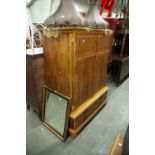 LARGE YEW-WOOD TV CABINET