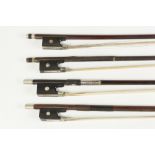 FOUR VIOLIN BOWS (4)