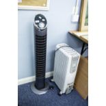 DELONGHI DRAGON ROOM HEATER AND A BIONAIRE STANDING HEATER