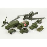 SIX DINKY DIE CAST MILITARY MODELS, comprising: 'ARMOURED COMMAND VEHICLE', (677), 'MILITARY