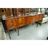 SHAW OF LONDON, DINING ROOM SUITE, COMPRISING; BREAKFRONT SIDEBOARD, DINING TABLE, on twin