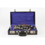J.R. LAFLEUR AND SON. LTD, LONDON AND PARIS, CLARINET in four parts, in plush lined fitted case