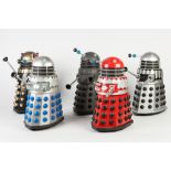 EIGHT BBC/TERRY NATION 1963 BATTERY OPERATED PLASTIC MODELS OF DALEKS, 12 ¼" (31cm) high, (8)