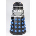 BLUE, SILVER AND BLACK PAINTED FIBREGLASS MODEL OF A DALEK, with plastic, white metal and mesh