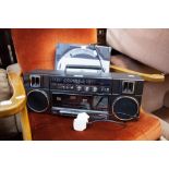A PANASONIC PORTABLE STEREO SYSTEM AND DC AUTOMATIC 33/45 RECORD PLAYER (2)