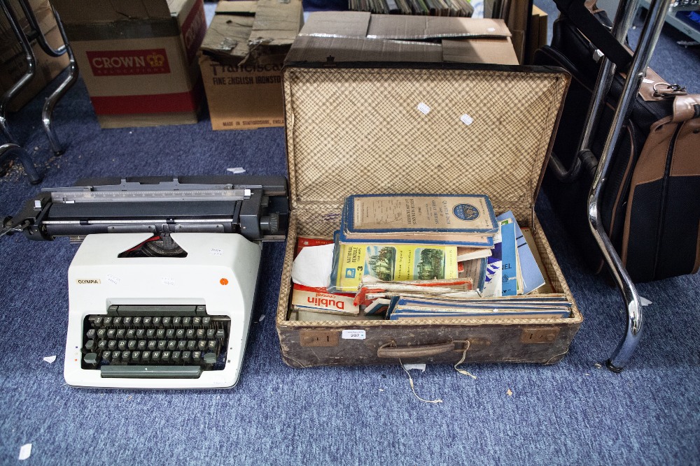 A COLLECTION OF ORDNANCE SURVEY MAPS, APPROX 20 IN LEATHER SUITCASE