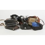 EIGHT BY-GONE ROLL FILM CAMERAS, including THREE VEST POCKET CAMERAS, BOX CAMERA, HALINA 'PAULETTE',