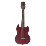 LAKO BY VATAGE, GIBSON STYLE SMALL BATTERY ELECTRIC FOUR STRING GUITAR, 24 1/2" long overall, and