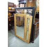 THREE LARGE FRAMED WALL MIRRORS