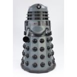 GREY AND BLACK PAINTED FIBREGLASS MODEL OF A DALEK, with plastic, white metal and mesh detail and