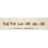 CHARLES HEIDSIECK CHAMPAGNE ADVERTISING POSTER, comprising of six small black and white photographic
