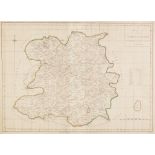 ROBERT MORDEN, HAND COLOURED MAP OF SUFFOLK SOLD BY ABEL SWALE AWNSHAM & JOHN CHURCHIL, 14 ¾" (37.