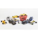 NINE SCALEXTRIC CARS, including a VICTORIES INDUSTRIES M.G.A. BOXED, together with a selection of