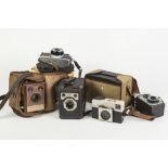 KODAK 'CRESTA 3' BROWNIE CAMERA, boxed, together with THREE BOX CAMERAS, TWO OTHERS, and a 'WONDER
