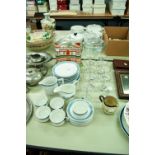 SELECTION OF CHINA, GLASS WARE, ETC.,