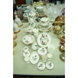 TWENTY SEVEN PIECES OF WEDGWOOD 'HATHAWAY ROSE' PATTERN CHINA, including A THREE PIECE COFFEE SET,