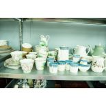 ROYAL TUSCAN WHITE CHINA DINNER AND TEA SERVICE FOR SIX PERSONS AND A DENBY WARE NORITAKE WARES,