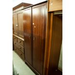 STAG MAHOGANY TWO DOOR HANG WARDROBE, 3' WIDE