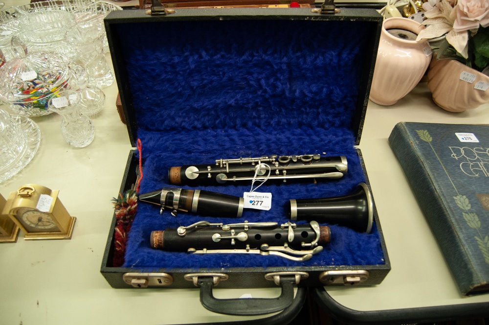 J.R. LAFLEUR AND SON. LTD, LONDON AND PARIS, CLARINET in four parts, in plush lined fitted case