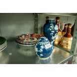 TWO PIECES OF TWENTIETH CENTURY CHINESE BLUE AND WHITE PORCELAIN, comprising: VASE AND COVER,