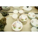 EIGHTEEN PIECE 'REGENCY' CHINA TEA SERVICE FOR SIX PERSONS, printed with hunting scenes, printed