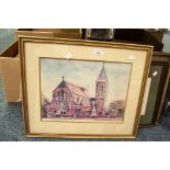 SEVEN PRINTS, ST ELIZABETH'S CHURCH, REDDISH BY A.LEE 1984 ETC