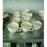 MASON'S 'DENMARK' PATTERN BLUE AND WHITE POTTERY TEA SERVICE FOR EIGHT PERSONS 24 PIECES