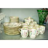 THIRTY NINE PIECE CAULDON INDIAN TREE PATTERN CHINA PART TEA SERVICE, comprising: TWELVE CUPS AND