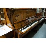 G. ECKARDT AND SOHN, STUTTGART, INLAID WALNUT UPRIGHT PIANOFORTE, IRON FRAMED AND OVERSTRUNG