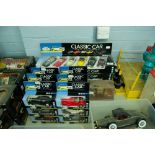 A SELECTION OF CLASSIC CAR MODEL COLLECTION 18 IN TOTAL AND FOUR BOXED SETS OF 6 CARS (ALL BOXED)