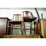 TWO ODD EDWARDIAN SINGLE CHAIRS (2)