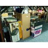 A LARGE SELECTION OF ELECTRIC WARES TO INCLUDE; PANASONIC VIDEO AND DVD PLAYER, POWER SHRED, STEAM