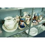 SELECTION OF CERAMICS - TO INCLUDE; ROYAL WINTON VASE, STAFFORDSHIRE TOBY JUG, ROYAL WORCESTER,