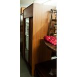 GENTLEMAN'S AUSTINSUITE 'EMBASSY' PINE FINISH WARDROBE WITH TWO SLIDING DOORS, ONE WITH MIRROR