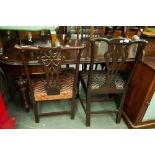 A PAIR OF LARGE EIGHTEENTH CENTURY DINING ROOM CHAIRS