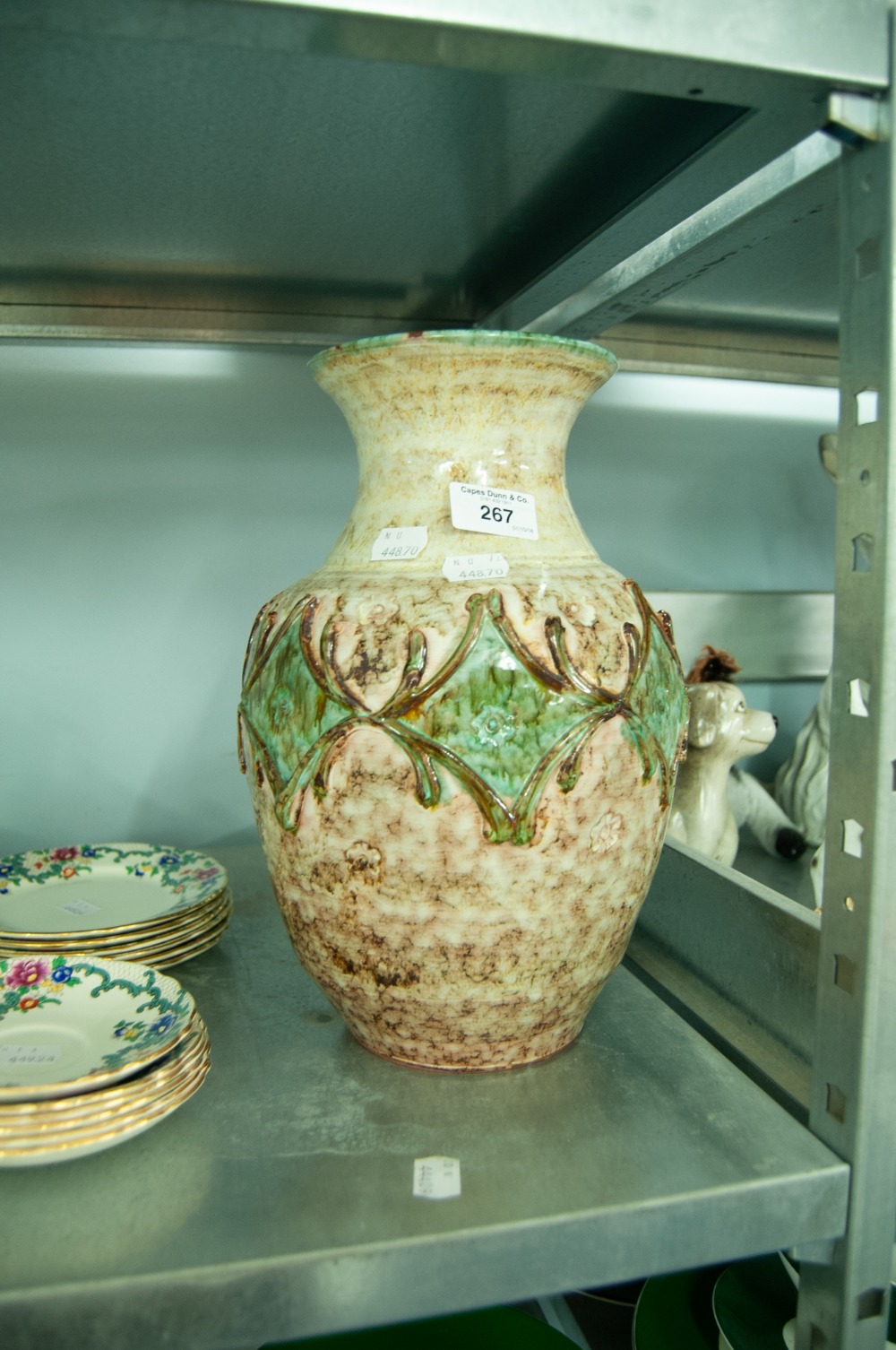 A LARGE POTTERY OVULAR VASE