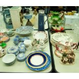 A SELECTION OF VICTORIAN AND LATER POTTERY AND CHINA TO INCLUDE; A SET OF SIX 'HANLEY' STAFFORDSHIRE