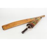 OLD GUNN & MOORE 'THE AUTOGRAPH', SUPERIOR, EXTRA SPECIAL WILLOW CRICKET BAT, together with a FLORAL